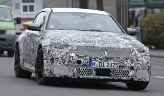 2022 BMW M2 spied road front quarter