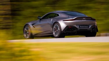 Aston Martin Vantage - silver dynamic rear quarter