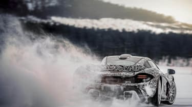 McLaren P1 ice driving video drift
