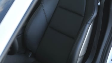 2013 Porsche Cayman S black leather sports seat