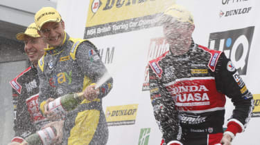 British Touring Cars Donington Park race 3 podium