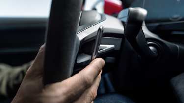 Porsche Taycan E-Shift shift paddles