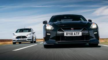 Nissan GT-R and Ford Fiesta ST