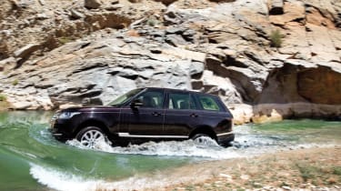 2013 Range Rover driving through water