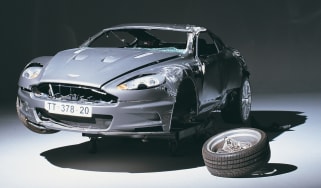 James Bond Crashed Aston Martin