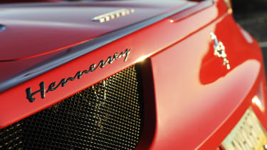 Ferrari 458 twin turbo by Hennessey badge