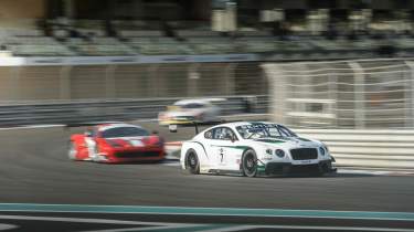 Bentley Continental GT3 race debut report Yas Marina