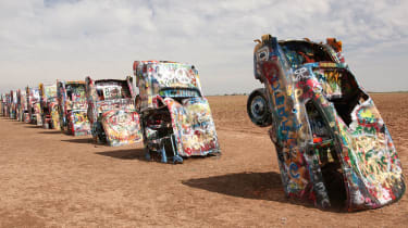 Caddy graveyard on the Gumball Rally