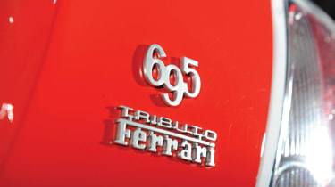 Abarth 695 Tributo Ferrari badge