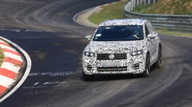 Volkswagen T-Roc R prototype testing at the Nürburgring - front