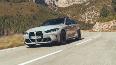 BMW M3 Competition Touring – on road front tracking