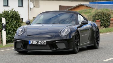 Porsche 911 Speedster spy - front