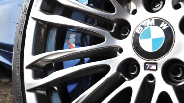 BMW M5 wheel and brake caliper