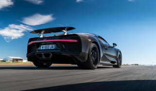 Bugatti Chiron black - rear driving