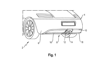 Porsche active rear diffuser patent diagram