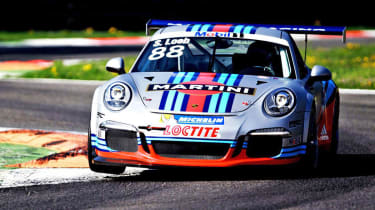 Loeb races Martini Porsche 911 GT3 Cup