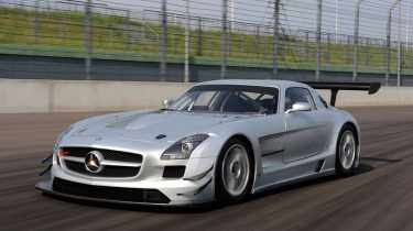 Mercedes-Benz SLS AMG GT3 racing car track video