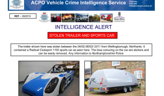 evo's Radical Clubsport and Brian James RS2 trailer stolen