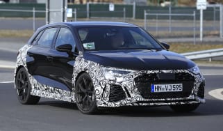 Audi RS3 mule 2021 - front quarter