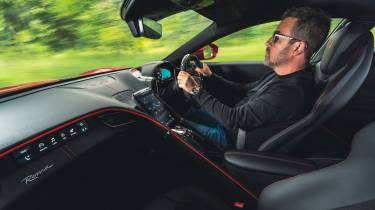 Ferrari Roma interior driving