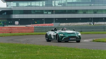 Aston Martin V12 Speedster review – front cornering