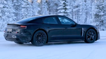 Porsche Mission E – winter testing – side