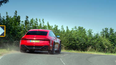 Audi RS7 red - EVO cornering