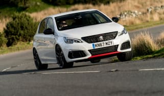 Hyundai i30N group test (Golf GTI and Peugeot 308 GTI) - front