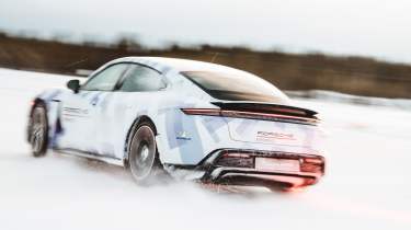 Porsche Taycan ice drifting record 