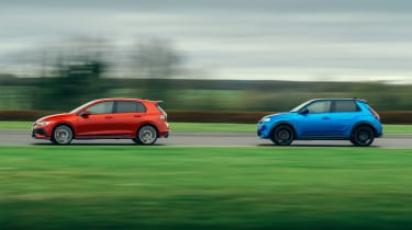 Volkswagen Golf GTI Clubsport v Alpine A290 v Abarth 600e
