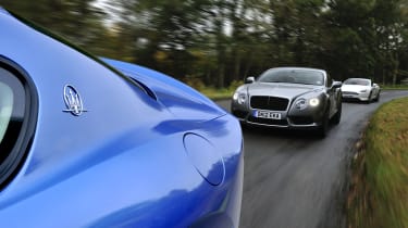 Maserati GranTurismo Sport v Mercedes CLS 63 AMG, BMW M6, Aston Martin DB9 and Bentley Continental GT Speed
