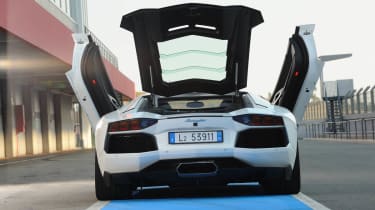 Lamborghini Aventador LP700-4 doors open rear