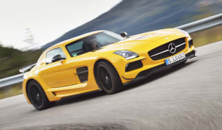 Mercedes SLS Black at the Nurburgring with Michelin
