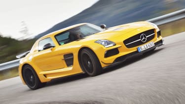 Mercedes SLS Black at the Nurburgring with Michelin