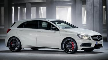 Mercedes-Benz A45 AMG official pictures side view