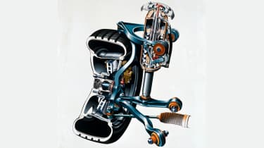 Double wishbone suspension diagram
