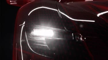 Ferrari hybrid supercar headlight