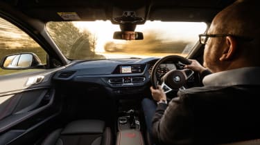 BMW 128ti - interior driving