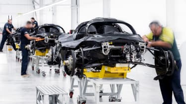 Aston Martin Valkyrie production – front