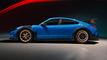Porsche Taycan with Manthey Racing kit side