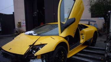 Lamborghini Murcielago LP670-4 SV crash