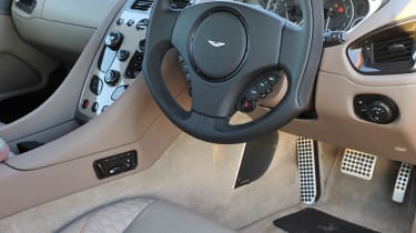 New Aston Martin Vanquish driving position interior dashboard