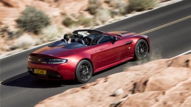 Aston Martin V12 Vantage S Roadster roof down