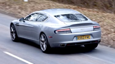 Aston Martin Rapide S silver rear view