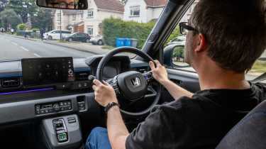 Honda Super N interior driving