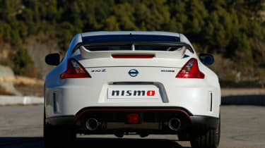 Nissan 370Z Nismo tuned coupe rear view