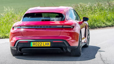 Porsche Taycan GTS – rear cornering 