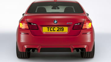 New BMW M5 M Performance Edition frozen red rear
