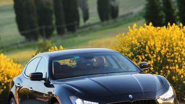 2013 Maserati Ghibli V6 petrol black front view