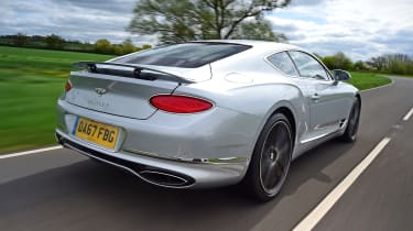 Bentley Continental GT review – silver rear tracking wing